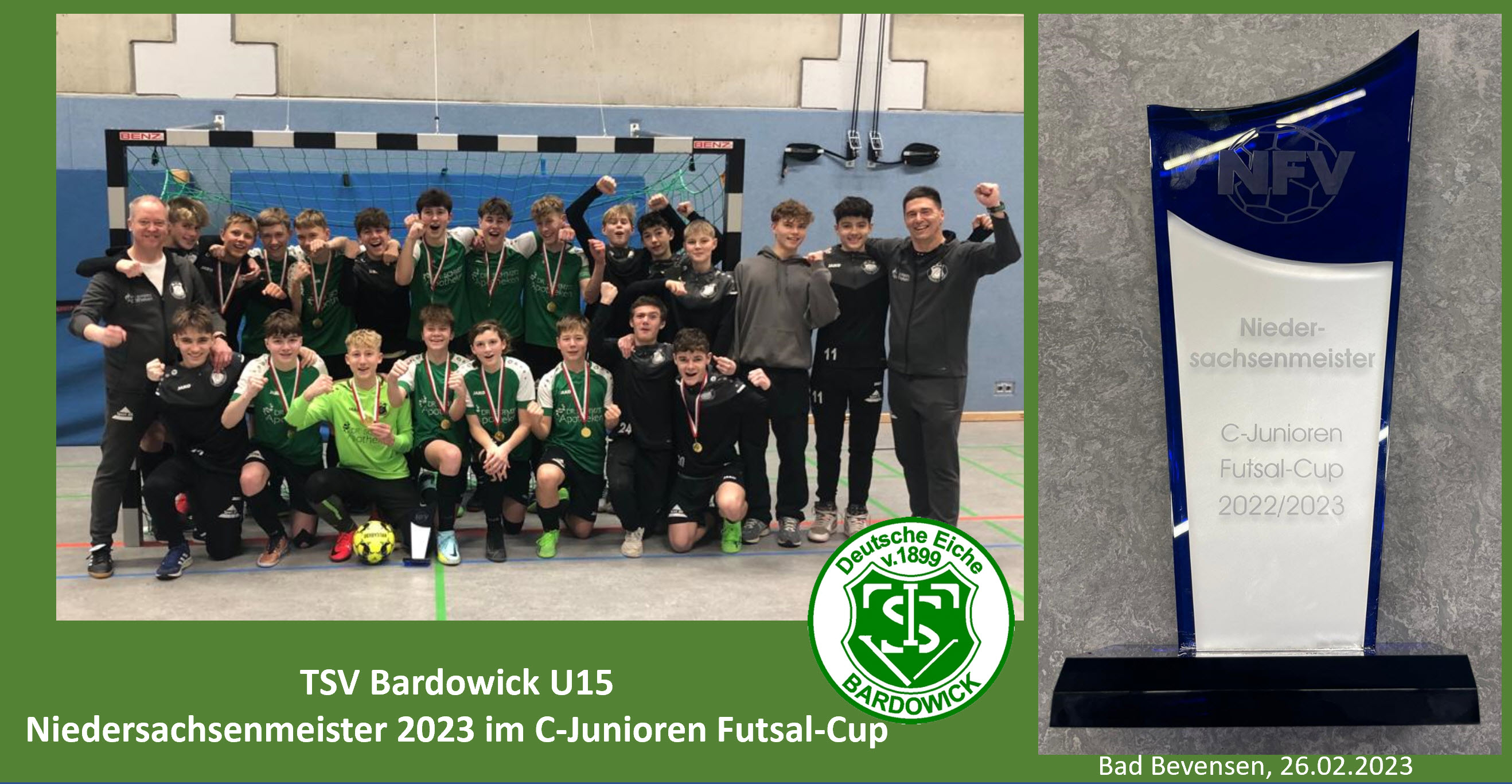 TSVBardowick U15 Niedersachsenmeister Futsal 2023
