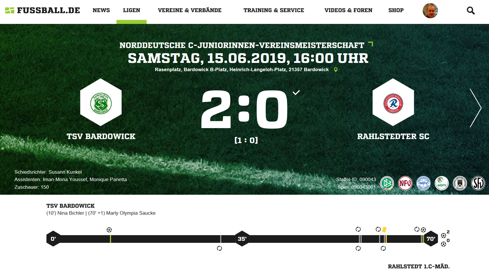 C-Juniorinnen erreichen Finale gegen SV Werder Bremen